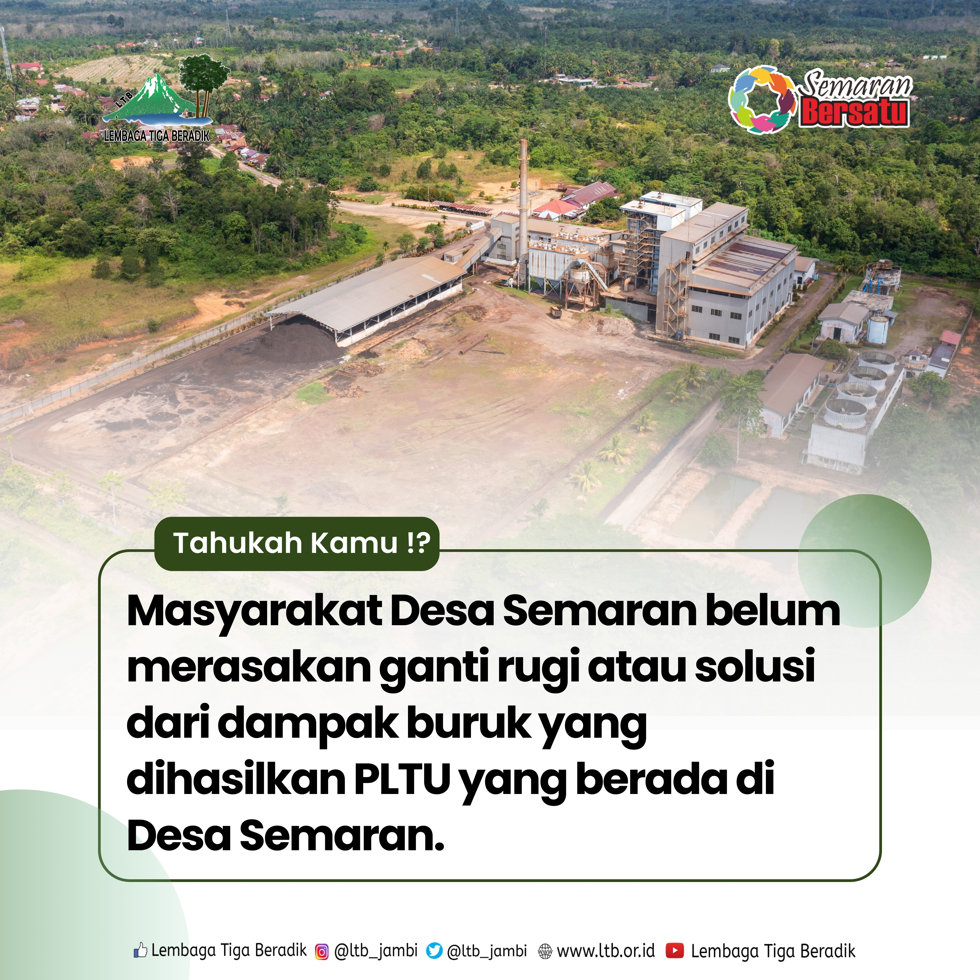 Desa Semaran belum merasakan ganti rugi atau solusi dari dampak buruk PLTU